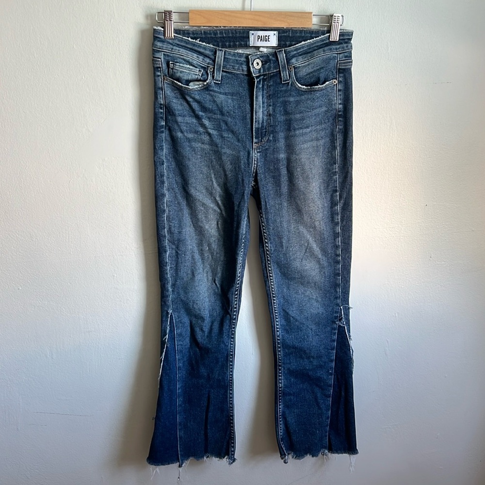Paige Cropped Flare Jeans